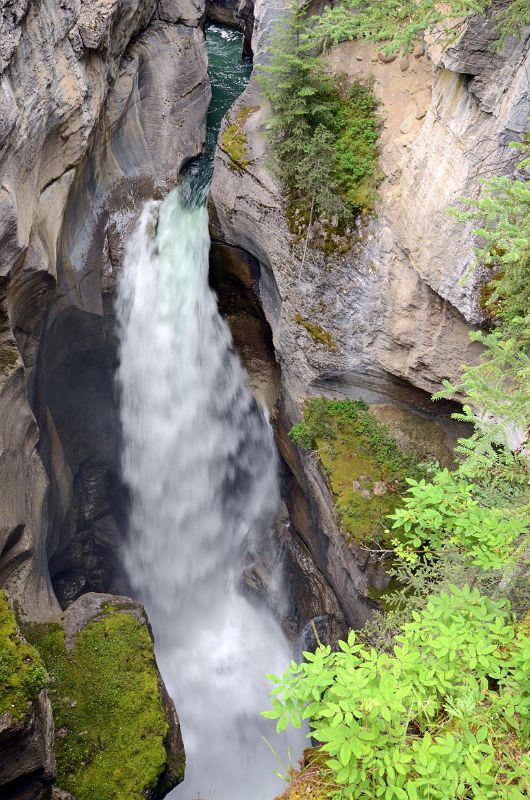 31 Waterfall At Maligne Canyon Near Jasper